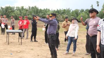 Latihan Bersama Polres Aceh Tenggara dan Perbakin, Tingkatkan Profesionalisme dan Kemahiran Menembak Personel