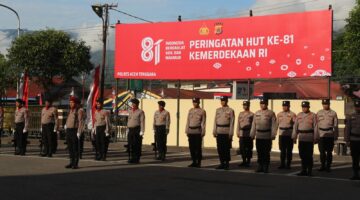 Semangat Kemerdekaan, Wakapolres Aceh Tenggara Pimpin Upacara HUT RI ke-81 di Mapolres
