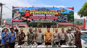46 Knalpot Brong Dimusnahkan, Polres Aceh Tenggara Tegaskan Komitmen Tertib Berlalu Lintas