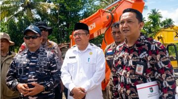 Brigjen TNI (Mar) Guslin Tinjau Normalisasi Sungai Aih Bobo di Gayo Lues, 13 Ekskavator Bantuan Presiden Sudah Beroperasi